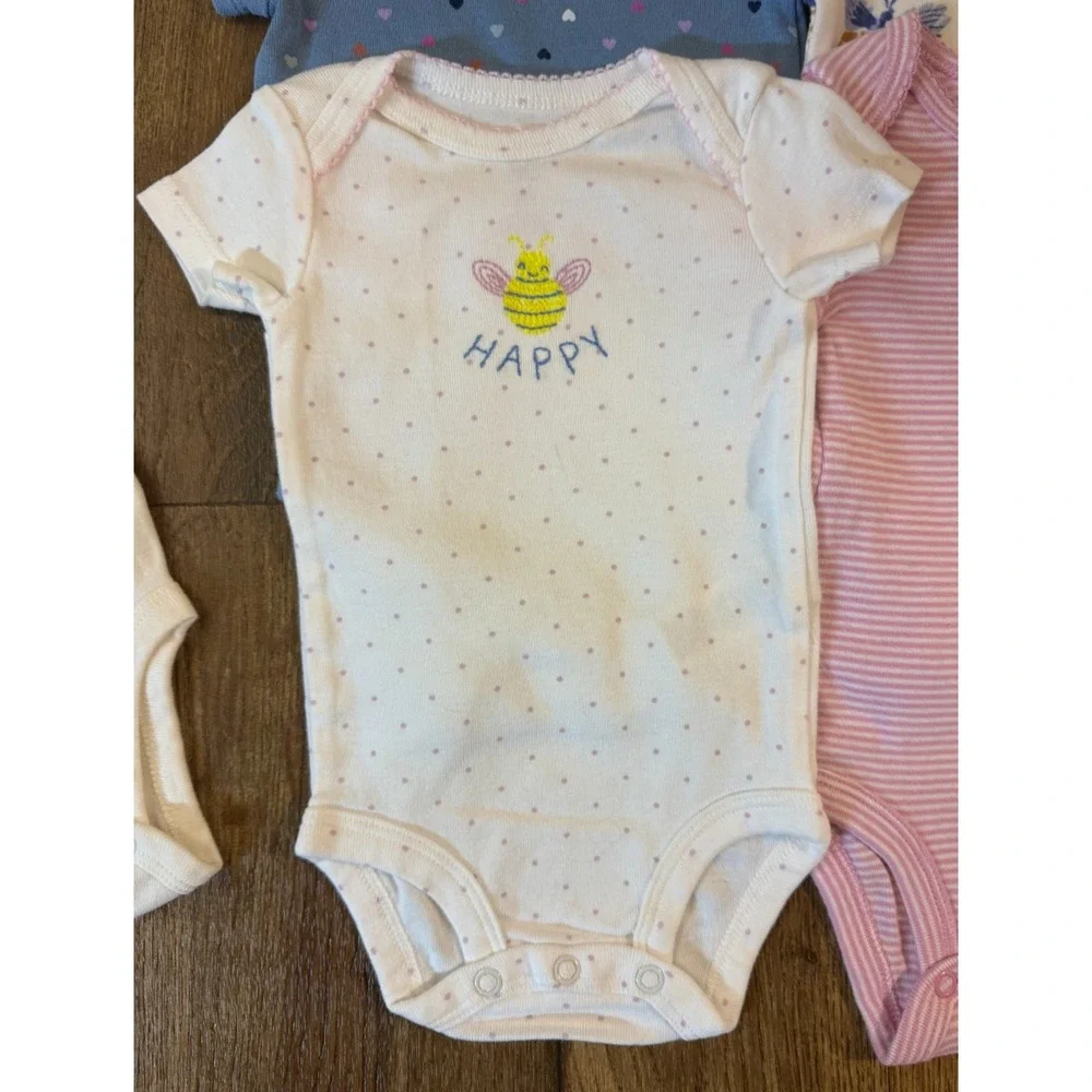 Carters Baby Girl 3 Months Shirts Bodysuits Clothes Short Sleeve Tees Bundle Lot